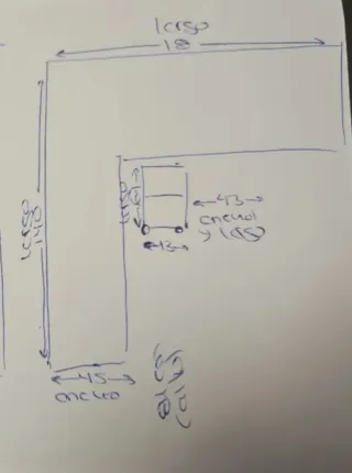 Mesa escritorio de madera con cajonera con ruedas