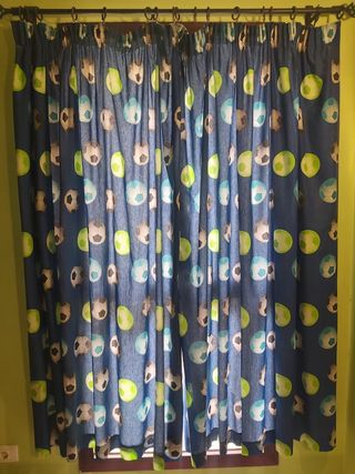 Cortinas con diseño de Fútbol