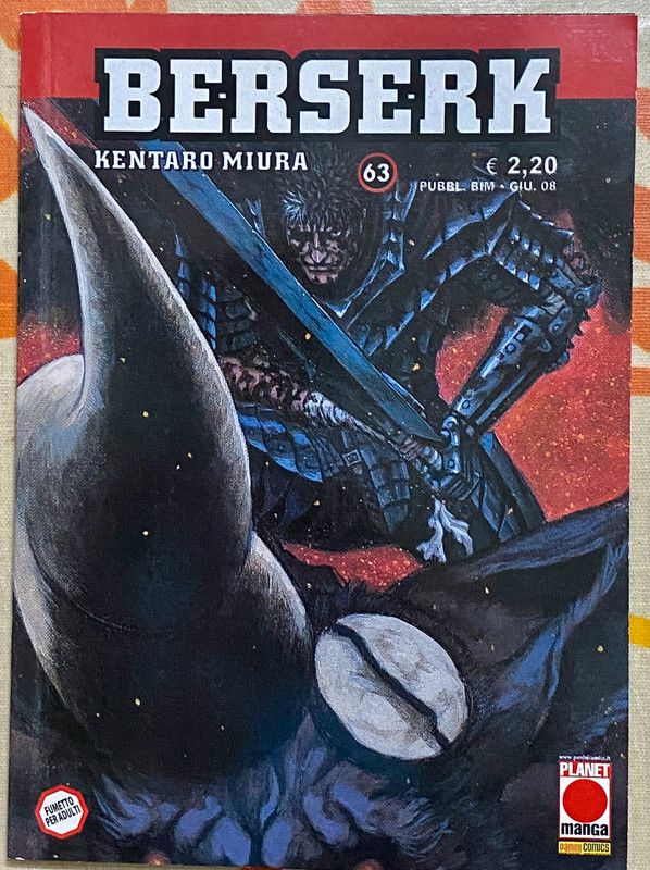 Berserk 63 - Kentaro Miura - Planet Manga prima ed