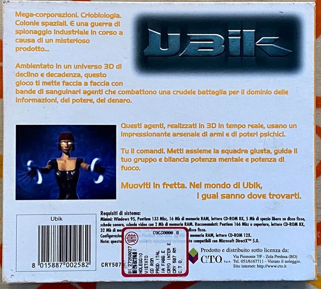 Ubik - Cryo Interactive - 1998 vintage Pc game
