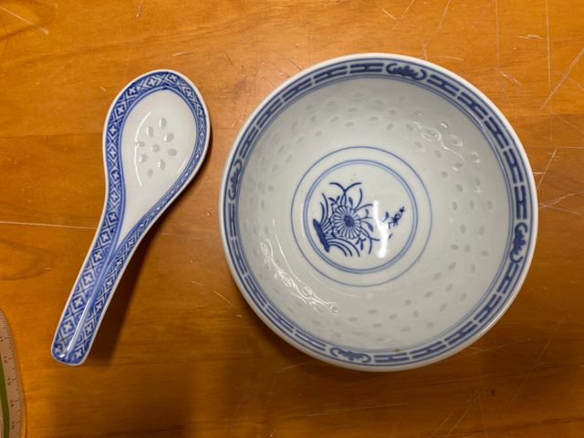 Cuenco/salsera de porcelana chino