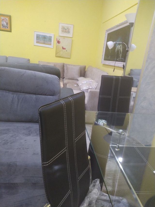 Mesa comedor de cristal