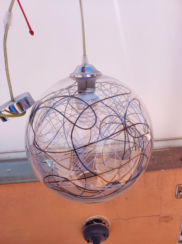 Lampara cristal transparente