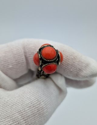 🪄Bolígrafo vintage con coral decorativo y metal 