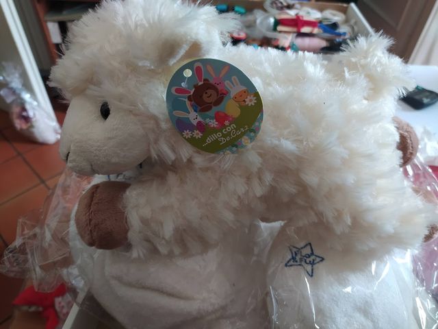 peluche pecora dimensioni 25 lungh. 14 h. 14 largh