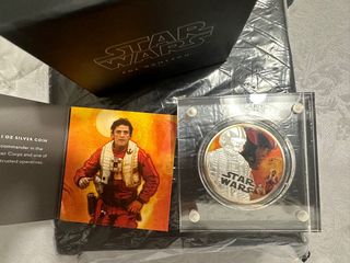 Moneda de plata star wars 2$ 2016 poe dameron