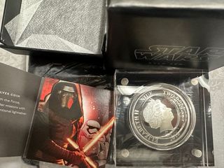 Moneda plata star wars 2$ 2016 kylo ren