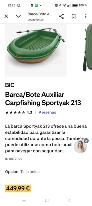 Bote auxiliar de polietileno