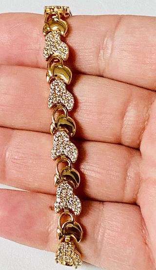 Pulsera con lunas y nubes en oro goldfilled 18 Kt