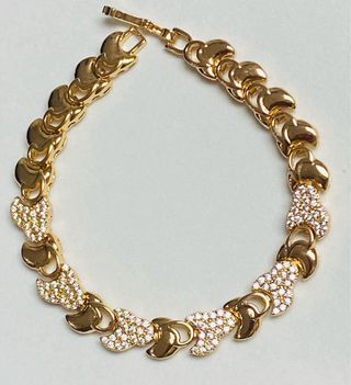 Pulsera con lunas y nubes en oro goldfilled 18 Kt