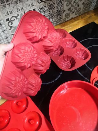 Lote moldes silicona horno microondas
