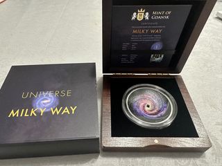 MILKY WAY Universe 2 Oz Moneda Plata 5$ Niue 2022