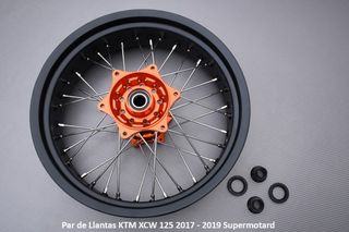 Par de Llantas KTM XCW 125 2017 - 2019 Supermotard