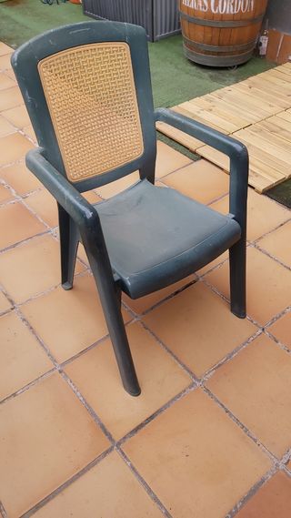 Silla jardín resina verde