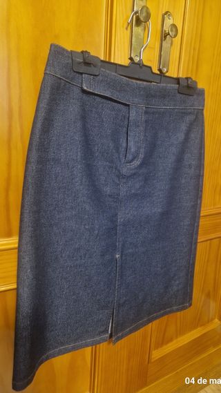 Falda vaquera elástica