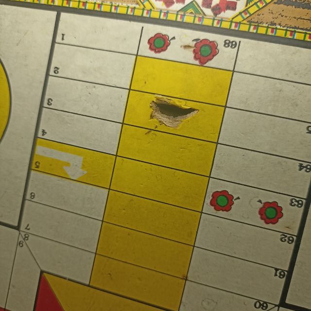 Tablero antiguo Juego de la Oca, parchís