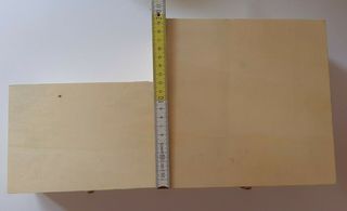 Set 2 scatola contenitore scrigno legno grezzo