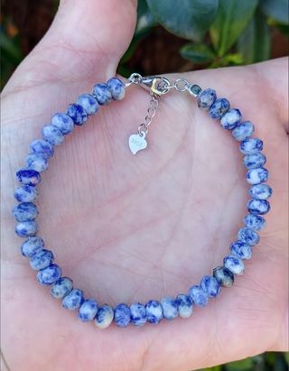 Pulsera, plata ley y Sodalita 