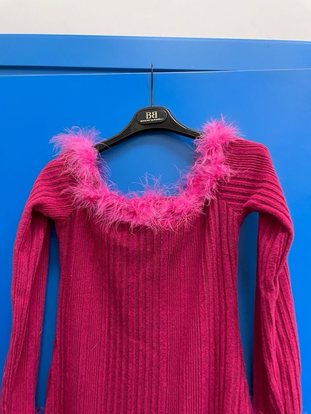 Vestito lungo fucsia