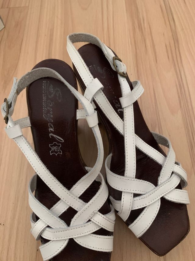 Sandalias de tacon ancho comodas 36