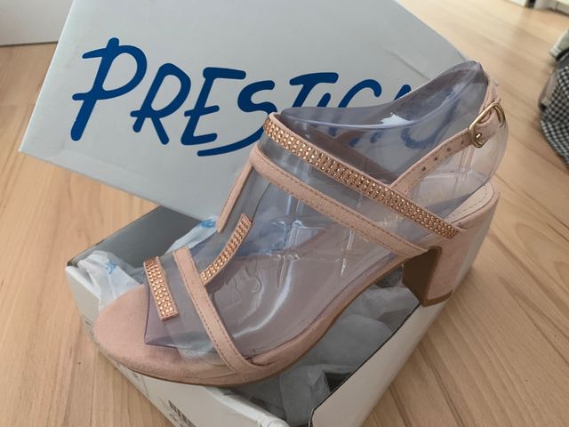 Sandalias elegantes 36 nude