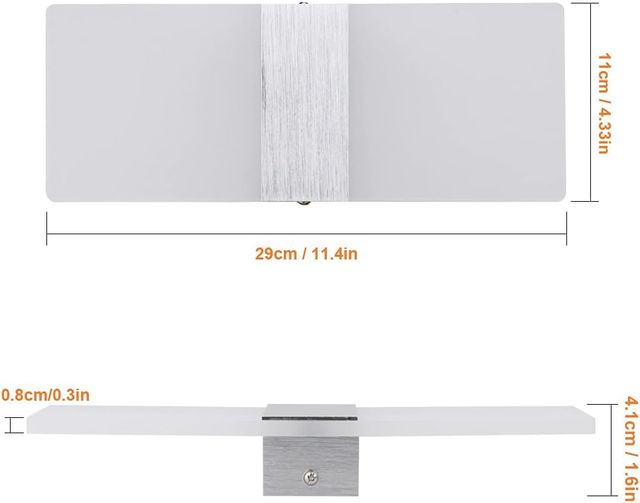 Novas 2 luzes LED brancas 12w 4000k