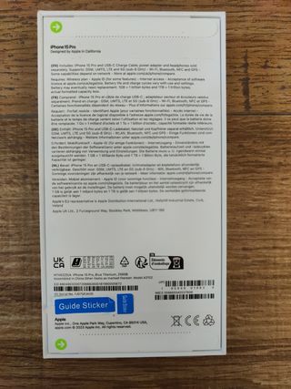 iPhone 15 pro azul titanium 256GB nuevo