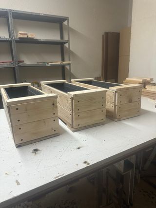 Jardineras madera lote 3 unidades