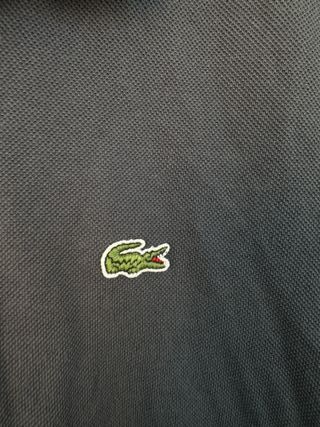 LACOSTE polo gris pizarra m/corta talla 5
