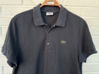 LACOSTE polo gris pizarra m/corta talla 5