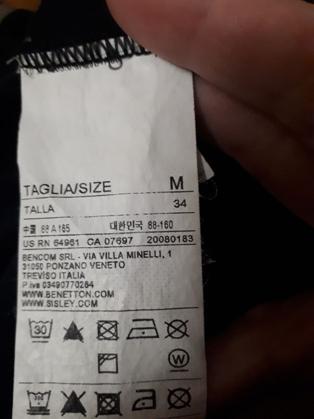 T shirt Benetton by Schulz in cotone ner