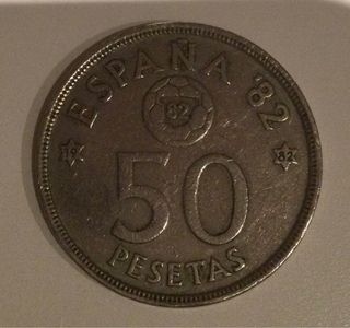 Lote 4 monedas España 82 .
