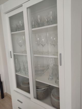 Vitrina alta blanca-100cm ancho