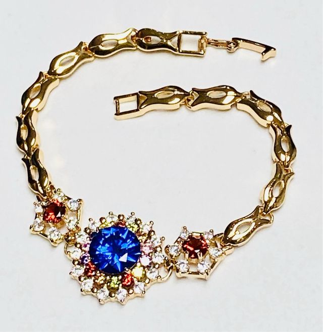 Pulsera con circonitas y oro goldfilled de 18 Kt