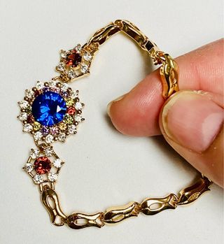 Pulsera con circonitas y oro goldfilled de 18 Kt