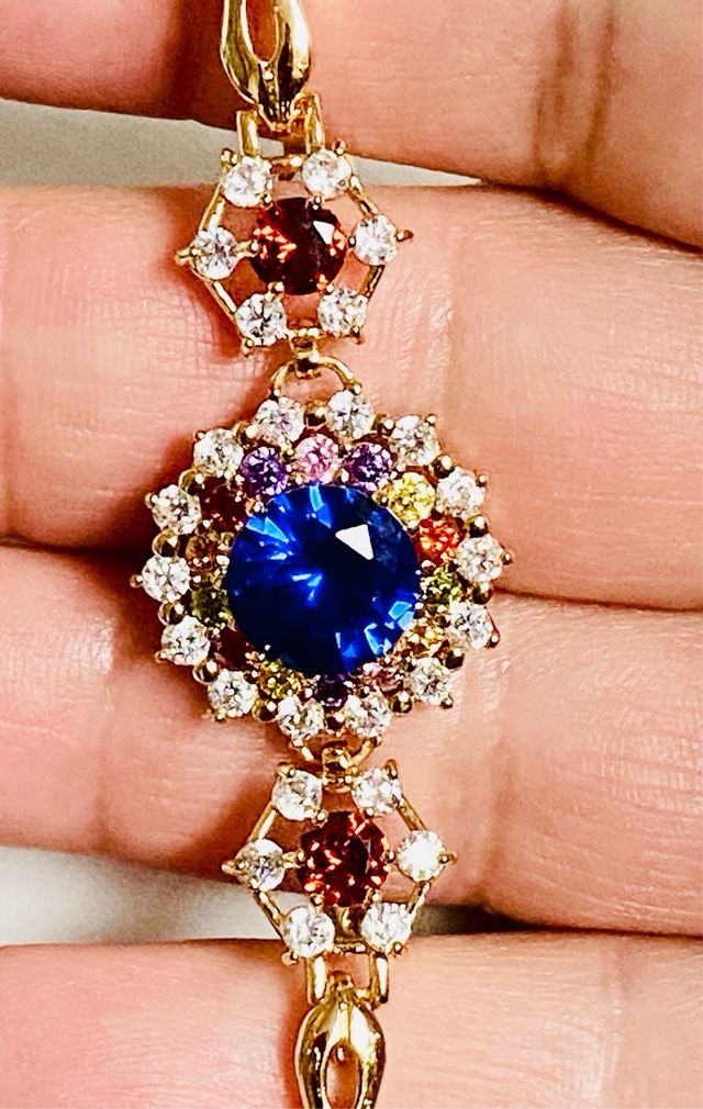 Pulsera con circonitas y oro goldfilled de 18 Kt