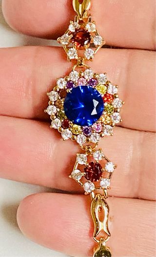 Pulsera con circonitas y oro goldfilled de 18 Kt