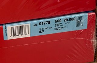 500 hojas etiquetas adhesivas APLI