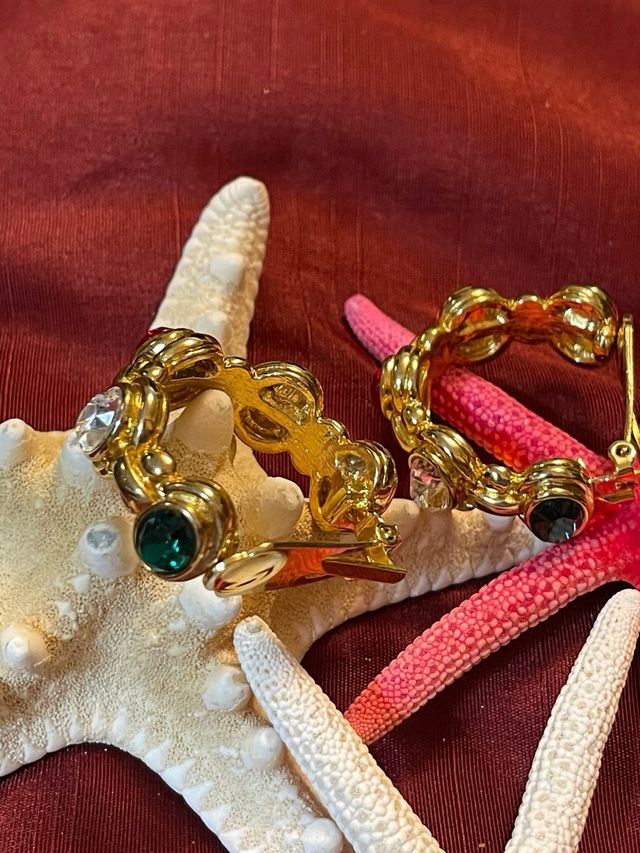 Pendientes aros vintage alta bisutería