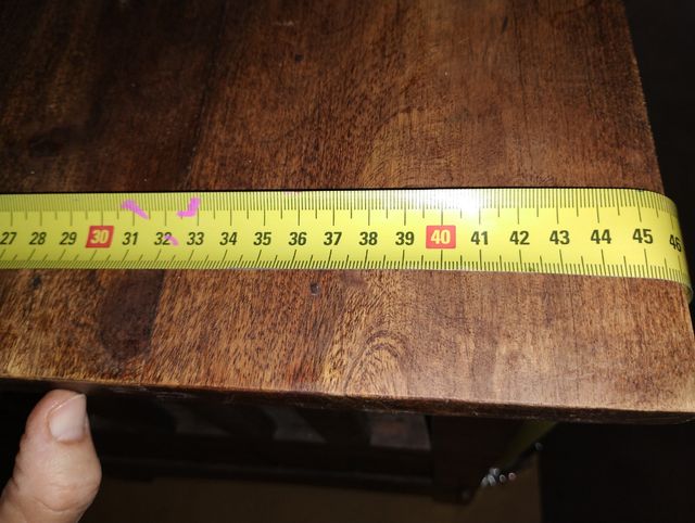 Mesa auxiliar madera teka.RECOGIDA en persona