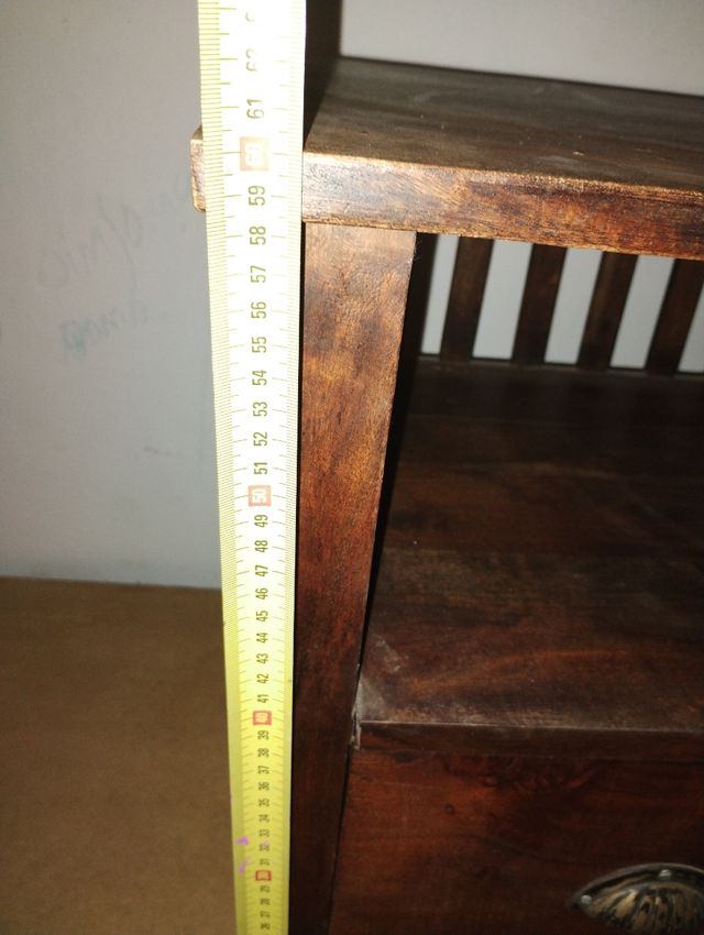 Mesa auxiliar madera teka.RECOGIDA en persona