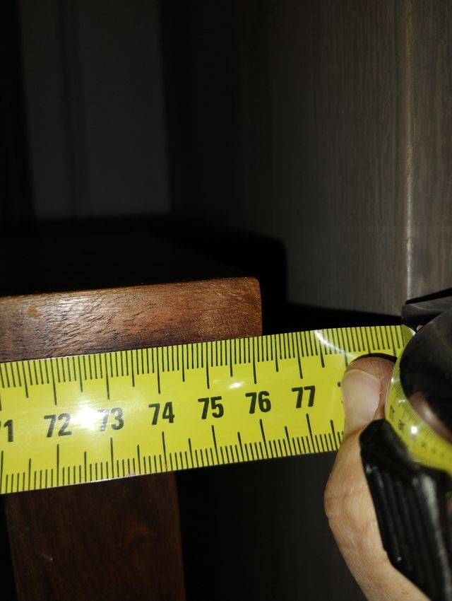 Mesa auxiliar madera teka.RECOGIDA en persona