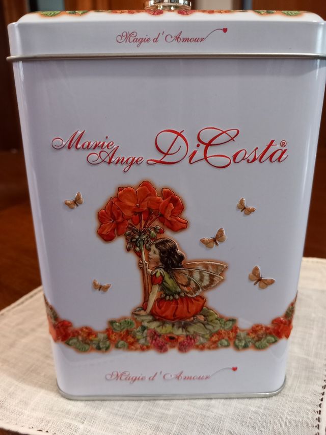 Scatola latta angelo farfalla