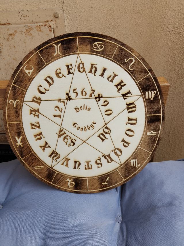 Tavola Ouija in legno oggetto decorativo