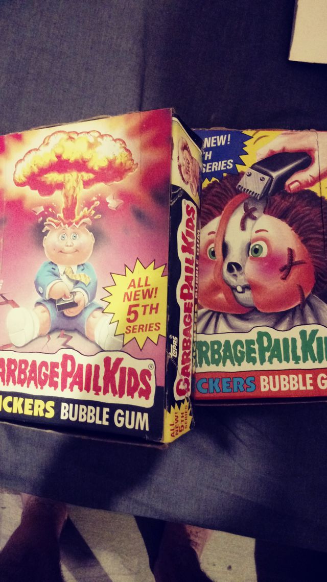 2 cajas cromos pandilla basura garbage kids sticks