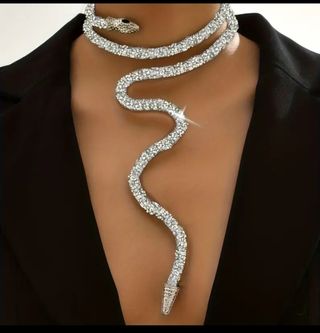 3 in 1 serpente in strass  90cm regolabile