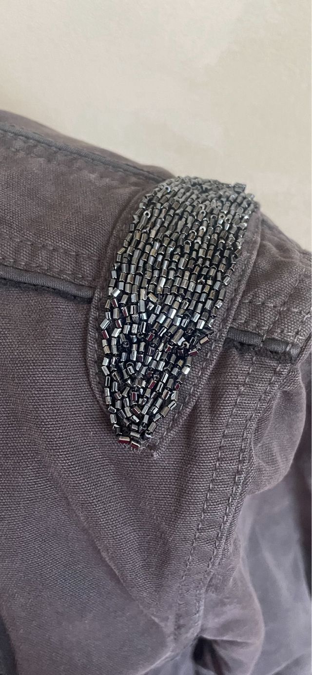 Guess blazer con revers con perline