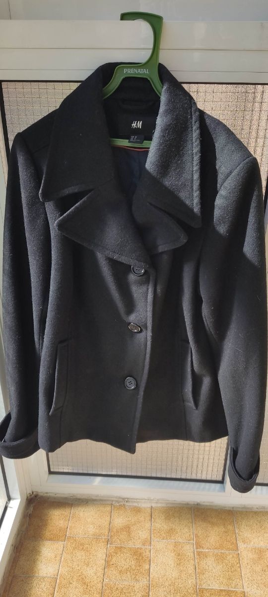 Chaquetón chica negro h&m