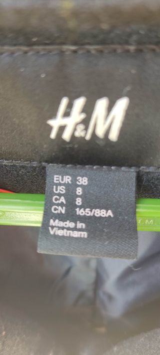 Chaquetón chica negro h&m