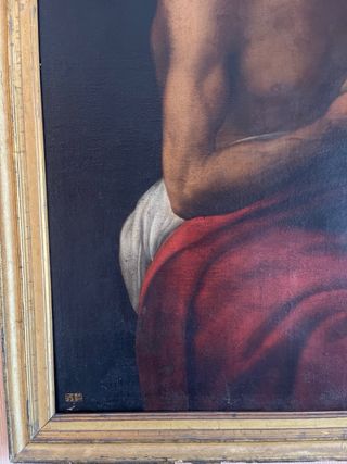 Antiguedad.Cuadro grande de San Jeronimo